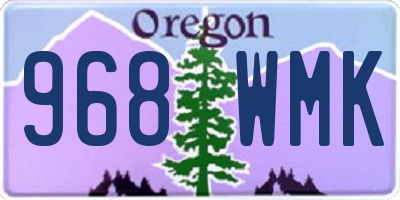 OR license plate 968WMK