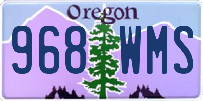 OR license plate 968WMS