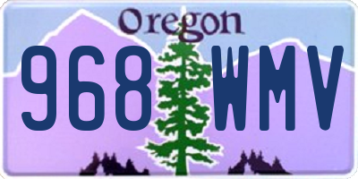 OR license plate 968WMV
