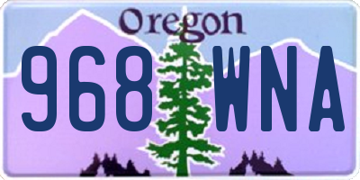 OR license plate 968WNA