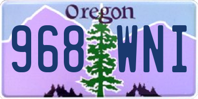 OR license plate 968WNI