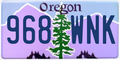 OR license plate 968WNK