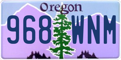 OR license plate 968WNM