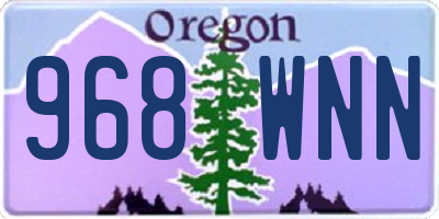 OR license plate 968WNN