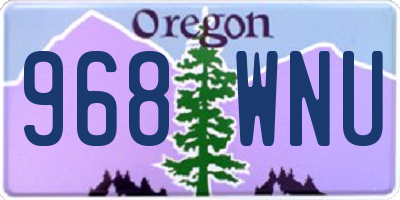OR license plate 968WNU