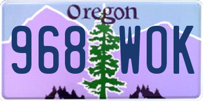 OR license plate 968WOK