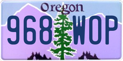 OR license plate 968WOP