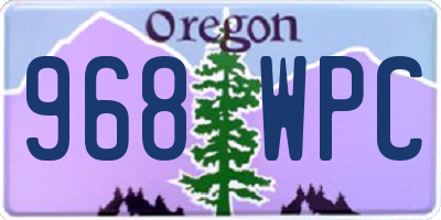 OR license plate 968WPC