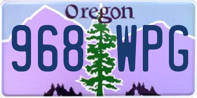 OR license plate 968WPG