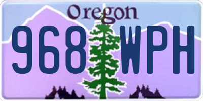 OR license plate 968WPH
