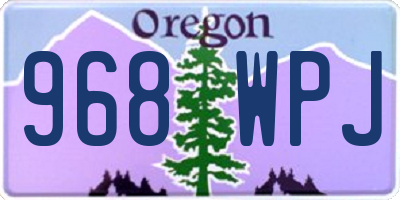 OR license plate 968WPJ