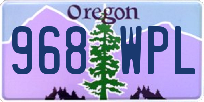 OR license plate 968WPL