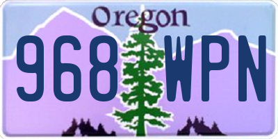 OR license plate 968WPN