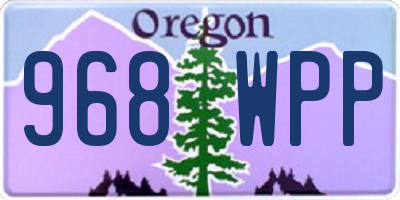 OR license plate 968WPP