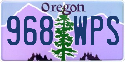 OR license plate 968WPS