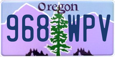 OR license plate 968WPV