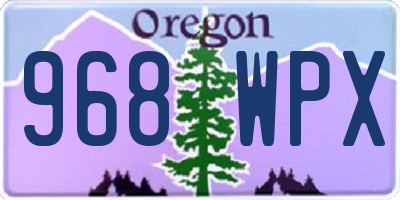 OR license plate 968WPX