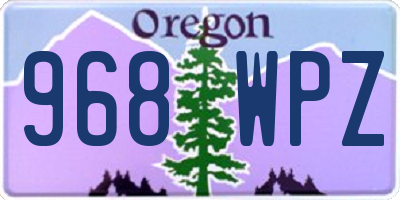 OR license plate 968WPZ