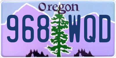 OR license plate 968WQD