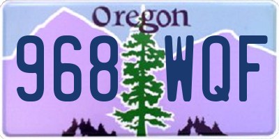 OR license plate 968WQF