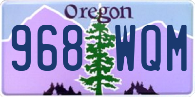 OR license plate 968WQM