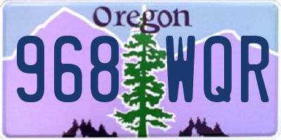 OR license plate 968WQR