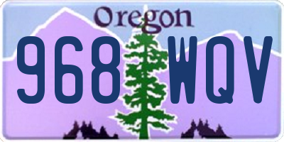 OR license plate 968WQV