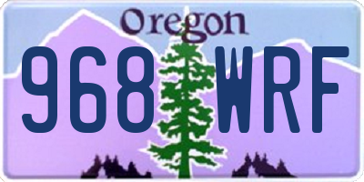 OR license plate 968WRF