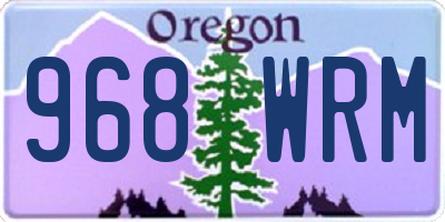 OR license plate 968WRM