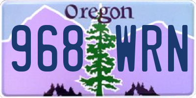 OR license plate 968WRN