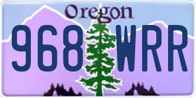 OR license plate 968WRR