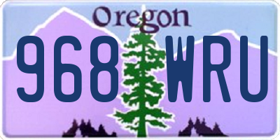 OR license plate 968WRU