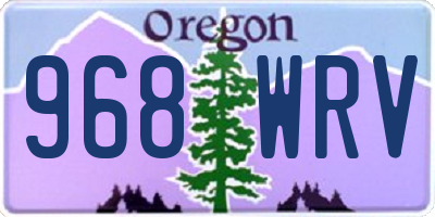 OR license plate 968WRV