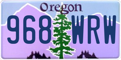 OR license plate 968WRW