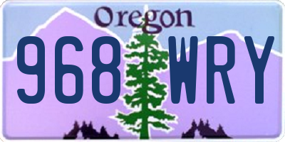 OR license plate 968WRY