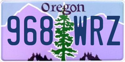 OR license plate 968WRZ