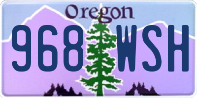 OR license plate 968WSH