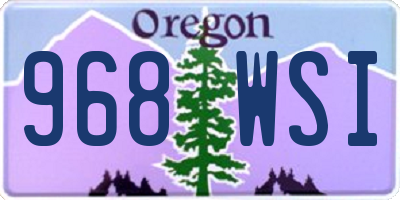 OR license plate 968WSI