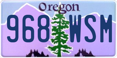 OR license plate 968WSM
