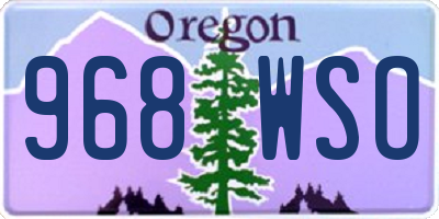 OR license plate 968WSO