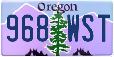 OR license plate 968WST