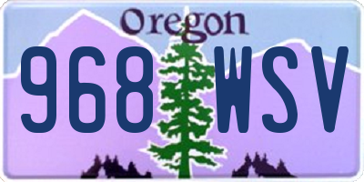 OR license plate 968WSV