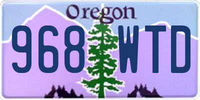 OR license plate 968WTD