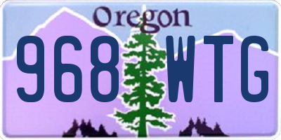 OR license plate 968WTG