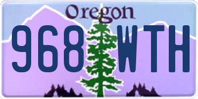 OR license plate 968WTH