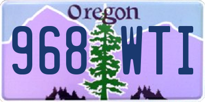 OR license plate 968WTI