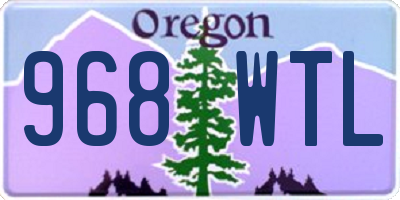 OR license plate 968WTL