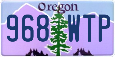OR license plate 968WTP