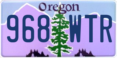 OR license plate 968WTR