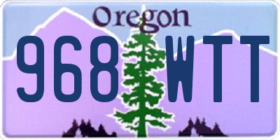OR license plate 968WTT